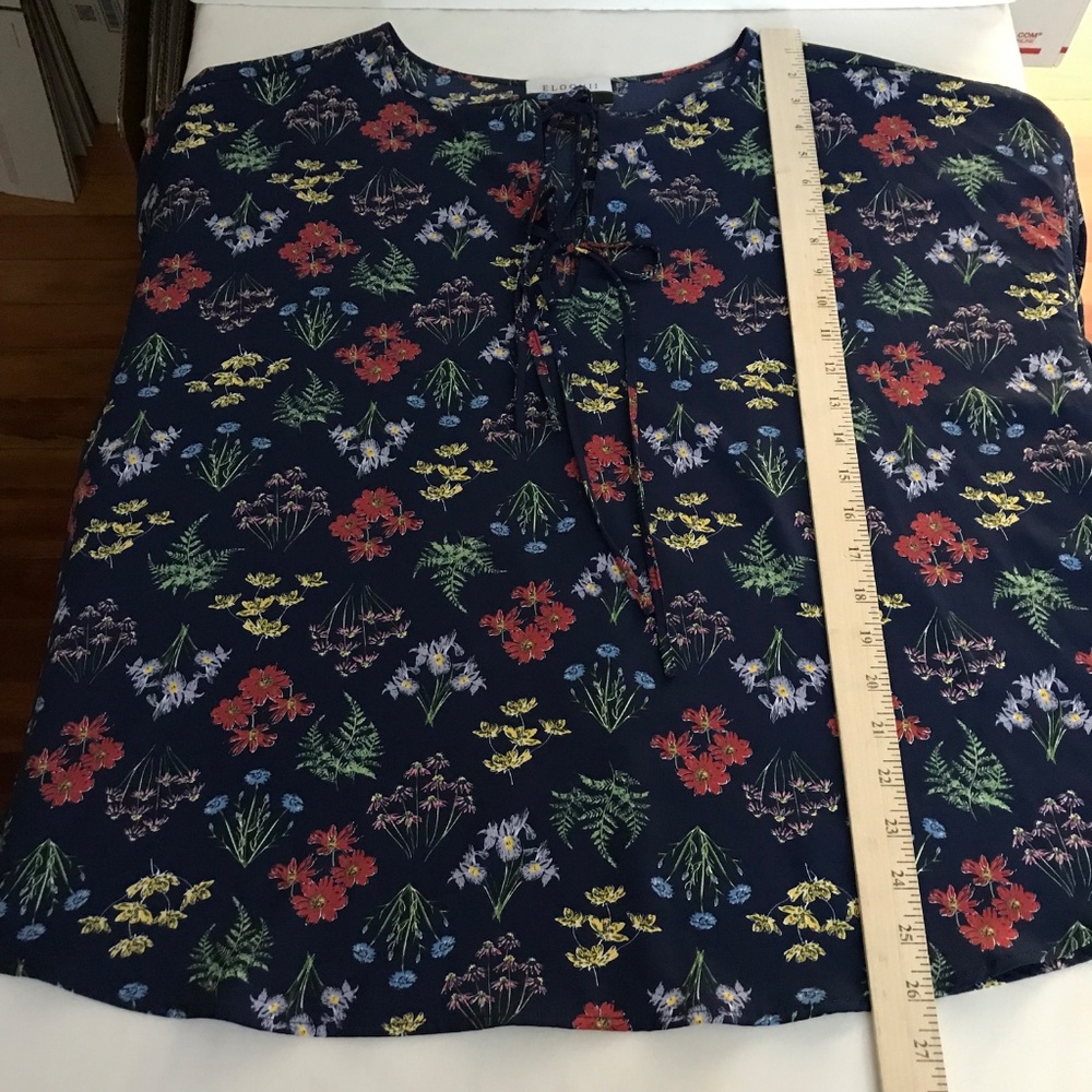 ELOQUII Floral Peasant Long Sleeve Boho Blouse Women’s Plus Size 18 -2X - Picture 12 of 16
